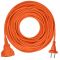 Prodlužovací kabel 10 m, oranžový, PVC, 2x1.5 mm, 1 zásuvka